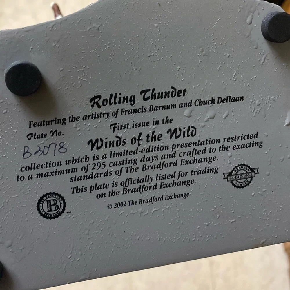 Bradford Exchange Rolling Thunder horse figurine - Picture 2 of 4